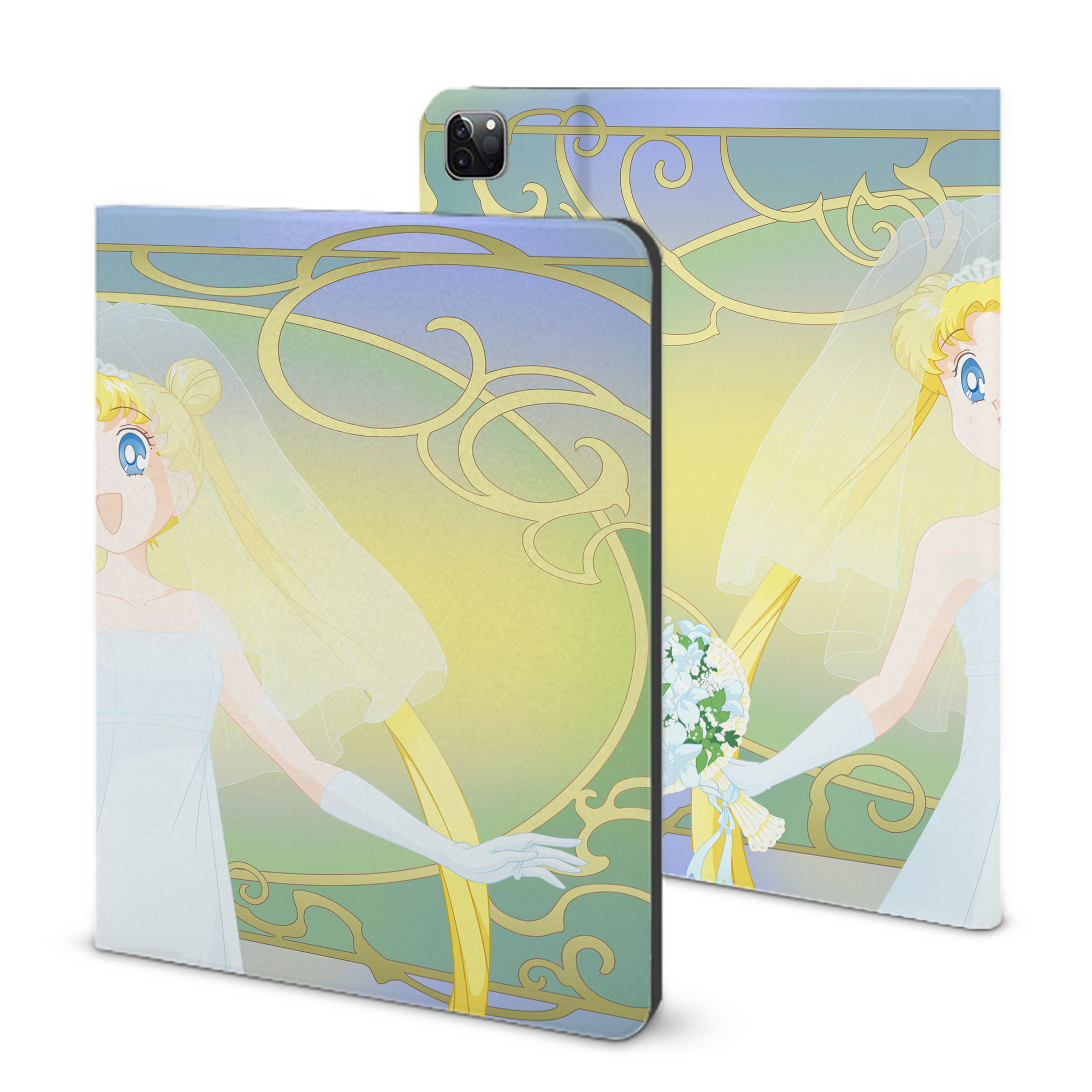 （画像用） 美少女戦士セーラームーン Sailor Moon IPad ケース ブック型 PUレザー TPU 耐衝撃 軽量 薄型 ペン収納なし 全面保護 IPad 各モデル対応